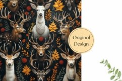 Deer Pillow Case Design, Forest Sublimation Pillow Template Product Image 2