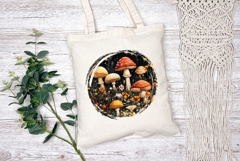 Cartoon Mushrooms Illustration PNG, Night Forest PNG Product Image 2