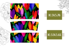 Abstract Tulips Tumbler Wrap Design, Flowers 40 Oz Tumbler Product Image 2