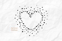 Love heart frame clipart, Hearts svg and dxf design Product Image 2