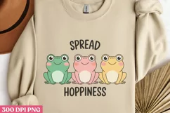 Spread hoppiness PNG, Funny Frog Sublimation PNG Product Image 1