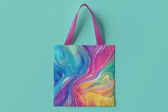 Rainbow Swirl Art Digital Paper Product Image 3