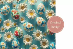 3D Easter Tumbler Wrap Design, Floral Tumbler Sublimation Product Image 2