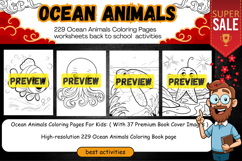 229 Ocean Animals Coloring Pages Activities for kids school Product Image 2