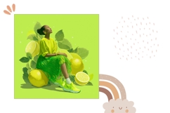 Lemon Pillow Case Design, Summer Pillow Sublimation Product Image 2