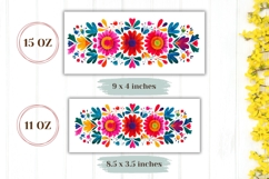 Floral Mug Wrap, Colorful Mug Design, Floral Print Product Image 2