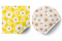 Retro Daisy Digital Paper Product Image 2