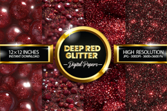 deep red glitter Digital Papers - 04 variations Product Image 1
