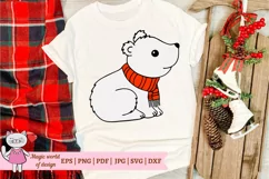 Cute Polar Bear SVG cut file for cricut and silhouette, Product Image 3