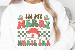 In my Merry nurse era SVG, Christmas Nurse SVG, Christmas Product Image 3