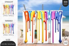 3D Colorful Paint Tumbler Wrap | 3D Sublimation Wrap Design Product Image 1