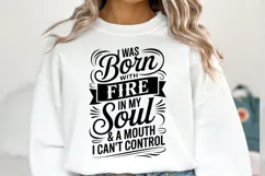 I was born with fire svg | Svg Files for Cricut | Shirt Svg Product Image 2