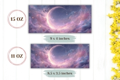 Moon Mug Wrap, Glitter Mug Design, Celestial Mug PNG Product Image 2