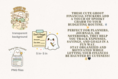 Pastel Ghost Financial Stickers: Kawaii Budget Planner PNG Product Image 2
