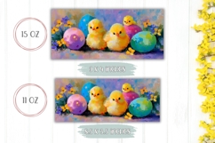 Colorful Easter Chick Mug Wrap, Easter Egg Mug Design Product Image 2
