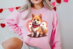 Cute Valentine Dog Clipart, Valentines Day Dog Clipart Product Image 2