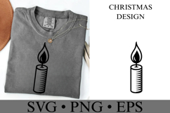 Christmas Candle Svg | Christmas svg | Shirt Svg Product Image 1