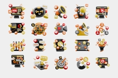 3D Digital Marketing Icon Bundle Product Image 2