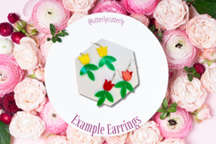 Tulip 1 Earring Laser Cut File- SVG FILE Product Image 2