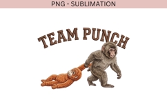 Team Punch Monkey PNG Sublimation | Monkey Graphic Product Image 2
