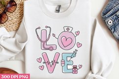 Love PNG, Valentine Nurse Sublimation PNG Product Image 3