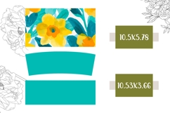 Narcissus Tumbler Wrap, Art Flowers 40 Oz Tumbler PNG Product Image 2