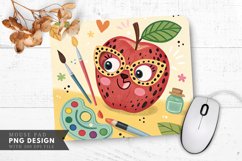 Funky Leopard Spot Apple Surrounded Mouse Pad PNG Product Image 1
