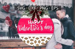 Valentine Round Sign Set , Valentine Door Hanger SVG Product Image 4