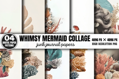 Whimsy Mermaid Collage Journal Paper PNG Product Image 1