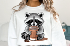 Coffee Addict Svg Design | Raccoon svg | Shirt Svg Product Image 1