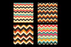 Retro Zig Zag Digital Paper Pattern Product Image 2