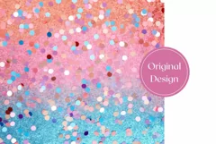 Glitter Tumbler Sublimation, Confetti Tumbler Wrap Design Product Image 2