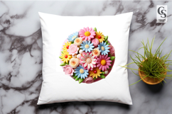 Colorful Floral Flower Ball Clipart Sublimation PNG Product Image 3