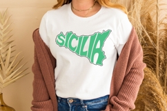 Sicilia Word Art SVG cut file Product Image 2