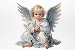 Blue Christmas Watercolor clipart PNG Product Image 2