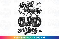 Valentine&#039;s Day svg Thick Thighs and Cupid Vibes new born Product Image 2