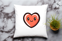 Cute Smiling Heart Icons Clipart Sublimation PNG Product Image 3