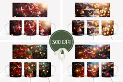 Christmas Baubles Mug Design, Christmas Glitter Mug Product Image 2