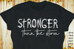 Stronger than the storm, Gym SVG, Fitness Quotes SVG Product Image 2