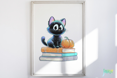 Pastel Halloween Cat Clipart Sublimation Product Image 5
