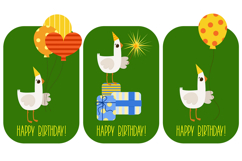 Birthday Cards Bundle, Cute Party Goose Birthday Greeting Product Image 2