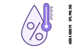 Purple Humidity Icon Product Image 1