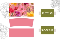 Narcissus Tumbler PNG, Pink 40 Oz Tumbler Template Product Image 2