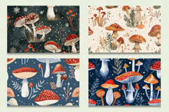 Winter Mushrooms Garden Cutting Boards sublimation Design Product Image 2