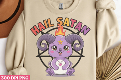 Hail SatanPNG, Cute Baphomet Sublimation Product Image 3