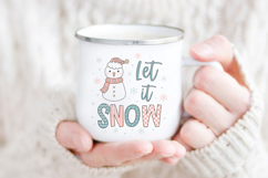 Let It Snow Png, Retro Christmas Snowman Svg, Holiday Vibes Product Image 2