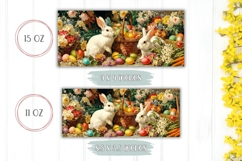 Floral Easter Mug Design, Easter Animals Mug Template Product Image 2