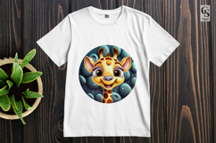 Cute Baby Giraffe Cartoon Clipart Sublimation PNG Product Image 2