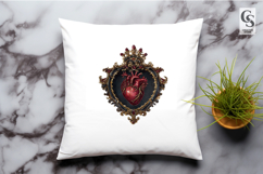 Ornate Heart Key Clipart Sublimation PNG Product Image 2