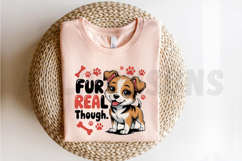 Cute Cartoon Puppy Sublimation Design With Paw Prints Product Image 2